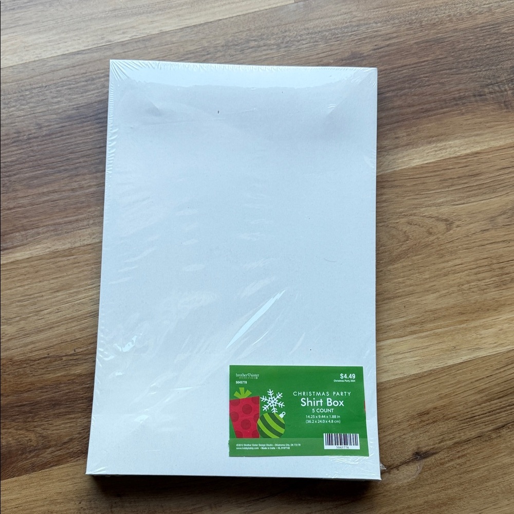White Christmas Party Shirt gift Box 5 count